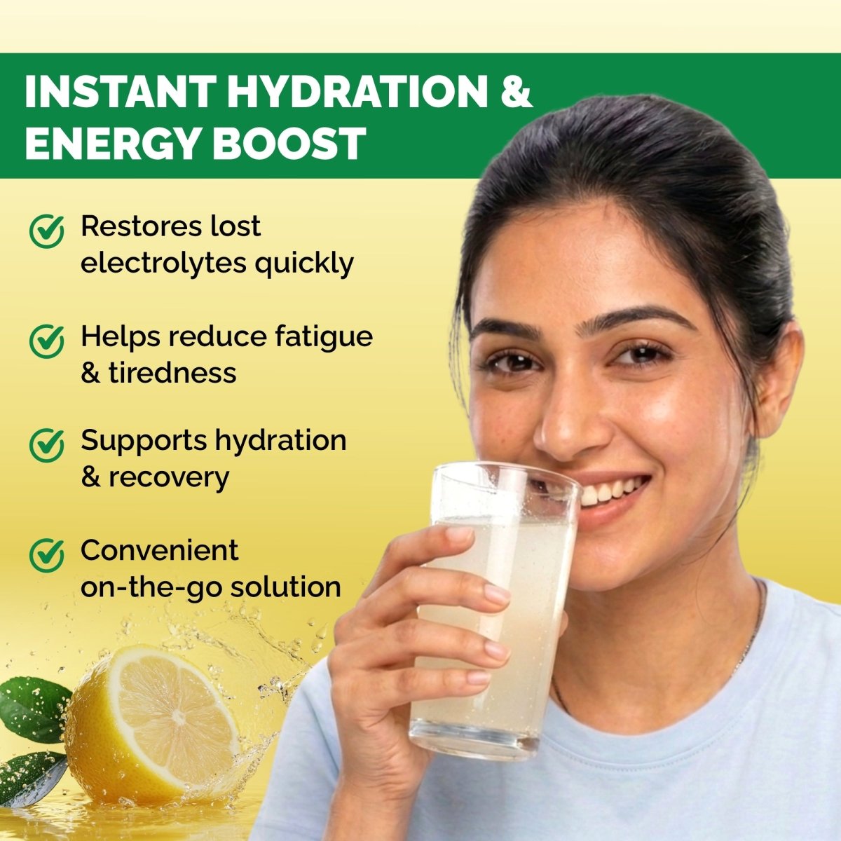 Sugar Free Electrolyte Effervescent Tablets | Refreshing Lemon Flavor | ENERLYSK - ENERLYSK