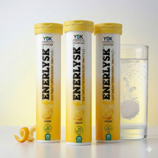 Sugar Free Electrolyte Tablets – Pack of 3 Tubes | Refreshing Lemon | ENERLYSK