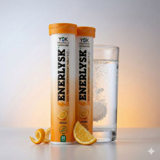 Sugar Free Electrolyte Tablets – Pack of 2 Tubes | Zesty Orange | ENERLYSK