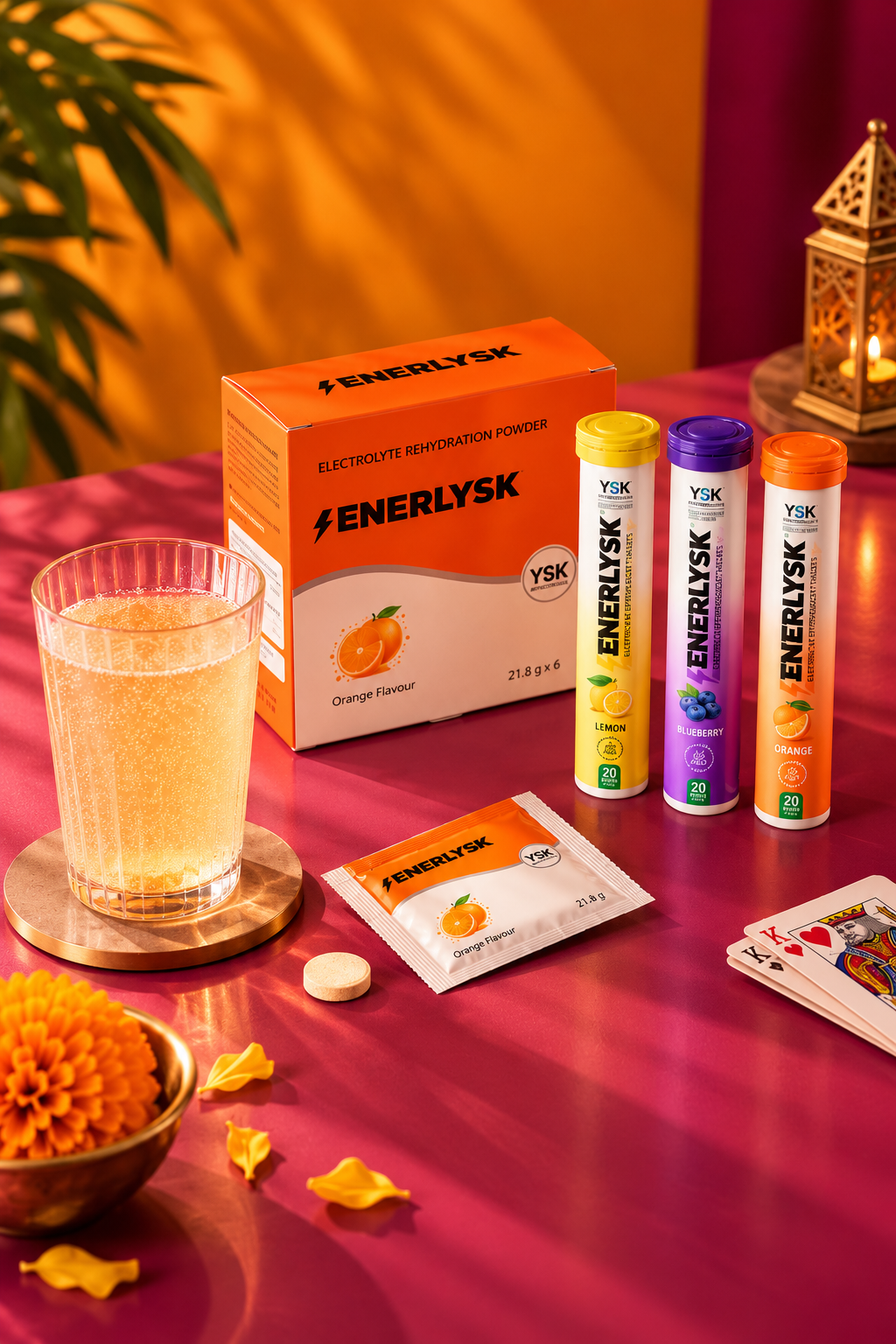 ENERLYSK Diwali Hamper 1 — 3 Electrolyte Tubes + Sachet Box (10)