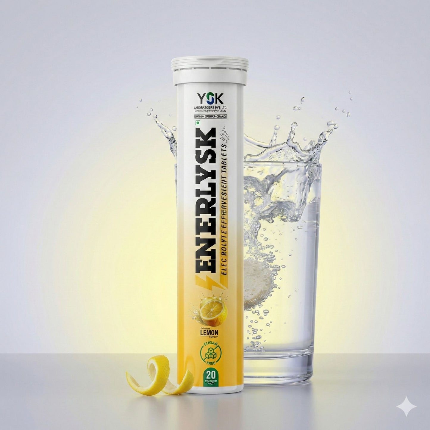 Sugar Free Electrolyte Tablets – Single Tube | Refreshing Lemon | ENERLYSK